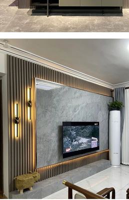 Водонепроницаемая рифленая панель из ПВХ для внутренней отделки стен из древесно-полимерного композита (ДПК) с бамбуковым волокном, декоративная решетка из ПВХ