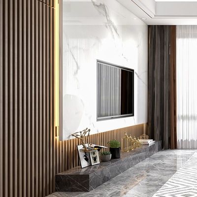 Огнестойкая бесплатная выборка панелей WPC с канавками и гарантией полезного срока службы 20 лет