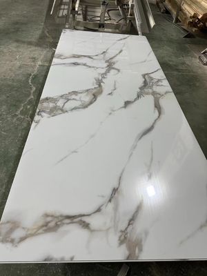 Популярные цветные УФ-мраморные листы для внутренней отделки стен, простые в установке мраморные листы