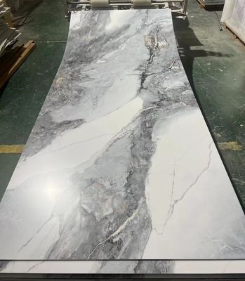 Популярные цветные УФ-мраморные листы для внутренней отделки стен, простые в установке мраморные листы