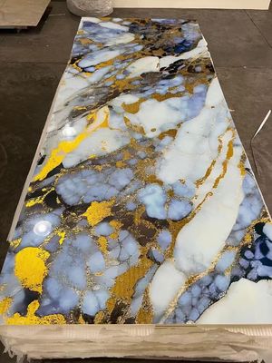 Высоко блестящая водонепроницаемая УФ-покрытая мраморная стена панель УФ-мраморный лист для внутренней стены