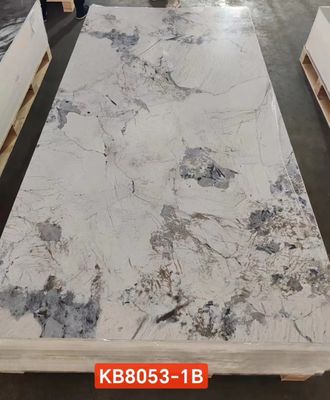 Ламинат УФ мрамор УФ панель мрамор глянцевый 1,22x2,44 м настенная панель SPC лист мрамора горячее тиснение пвх мраморная настенная панель